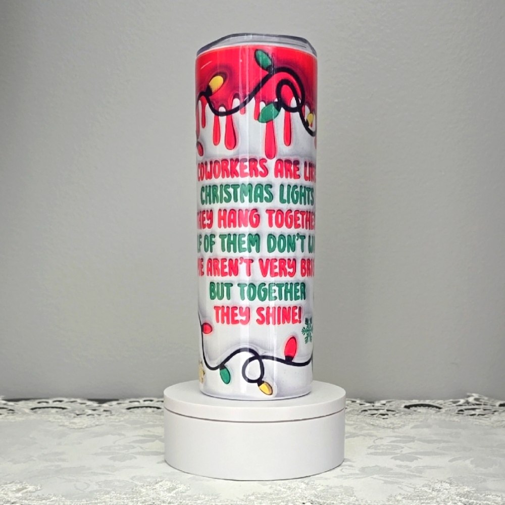 Custom 20oz Stainless Steel Tumbler - Christmas Co-Worker